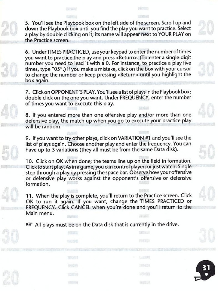 John Madden Football manual page 33