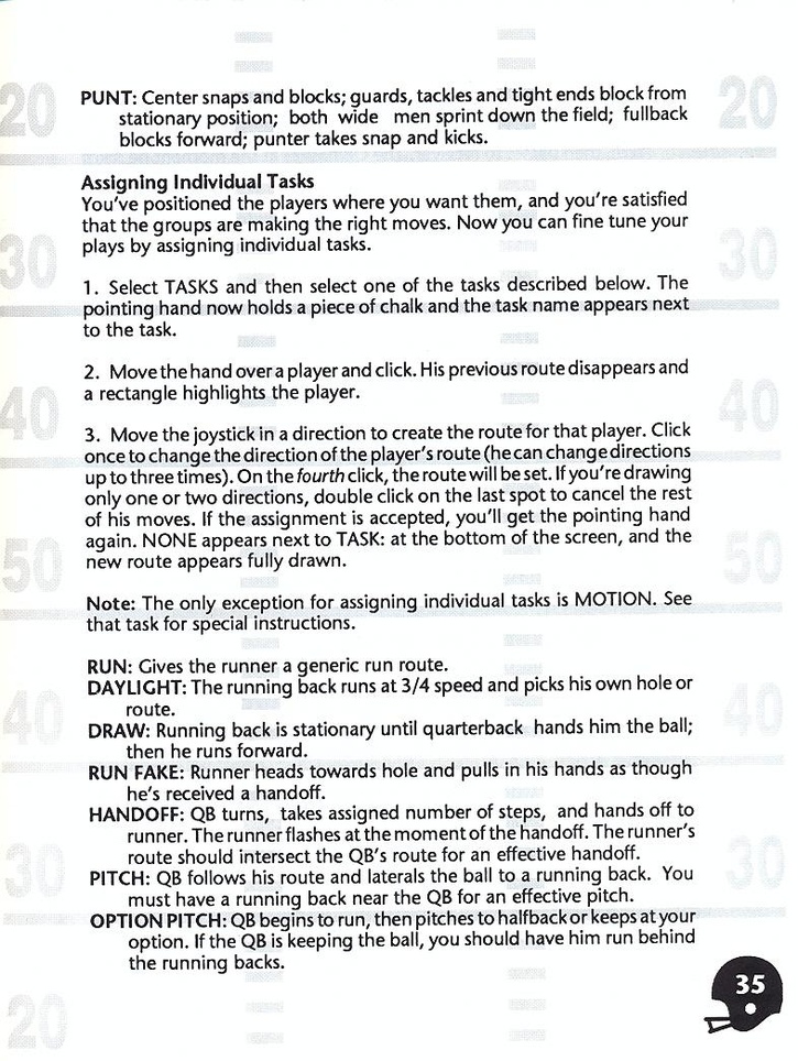 John Madden Football manual page 37