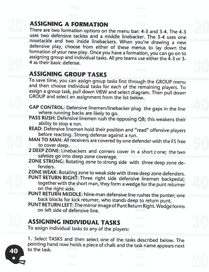 John Madden Football manual page 42