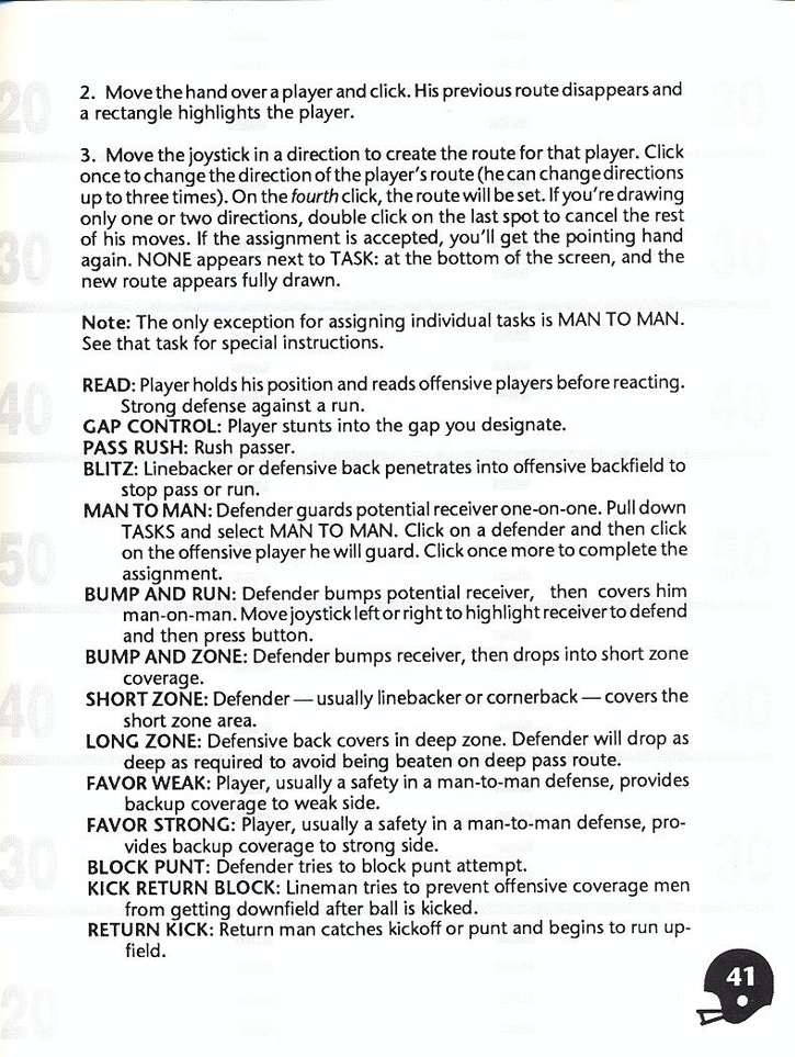 John Madden Football manual page 43