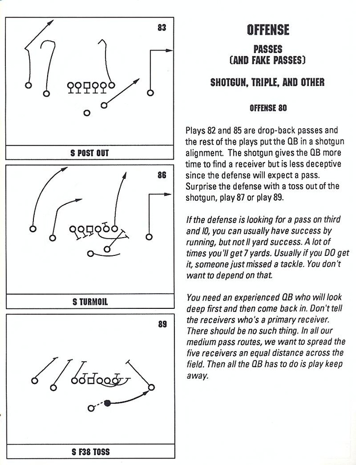 John Madden Football offensive playbook page 16