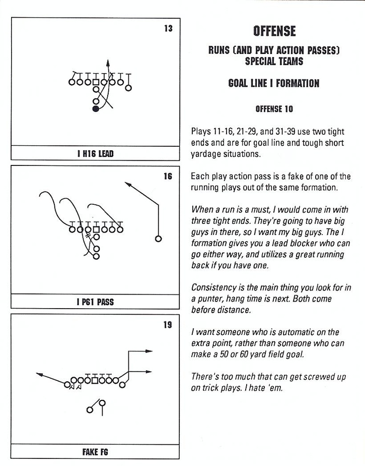 John Madden Football offensive playbook page 3