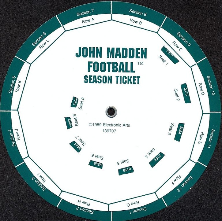 John Madden Football wheel