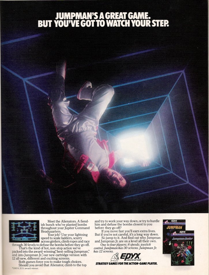 Jumpman COMPUTE!'s Gazette Ad: February 1984 