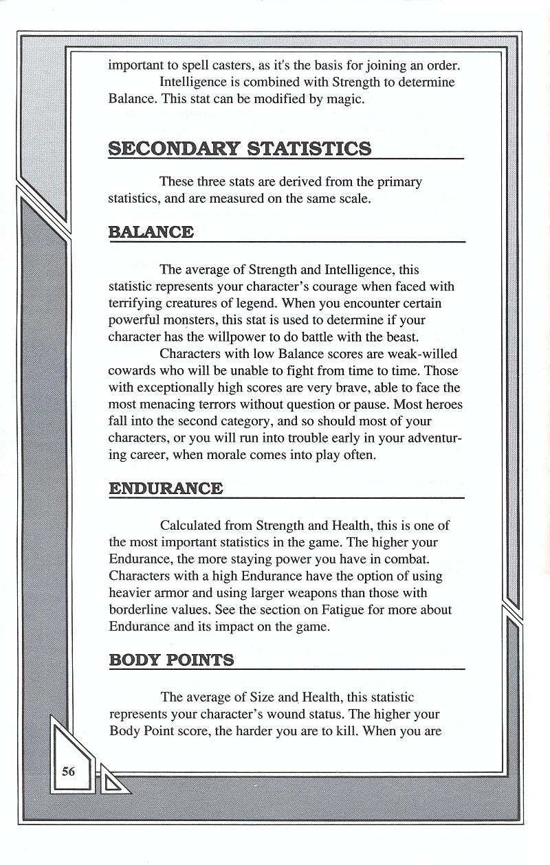 Knights of Legend players handbook page 56