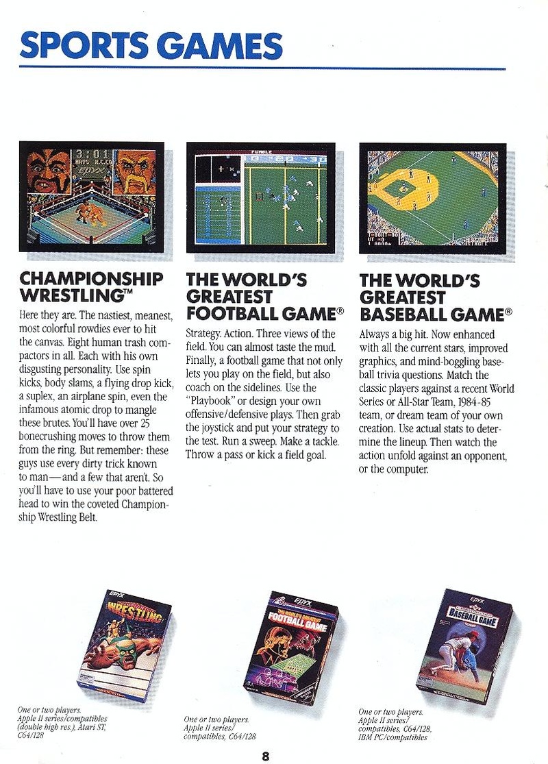 L.A. Crackdown Epyx catalog page 8