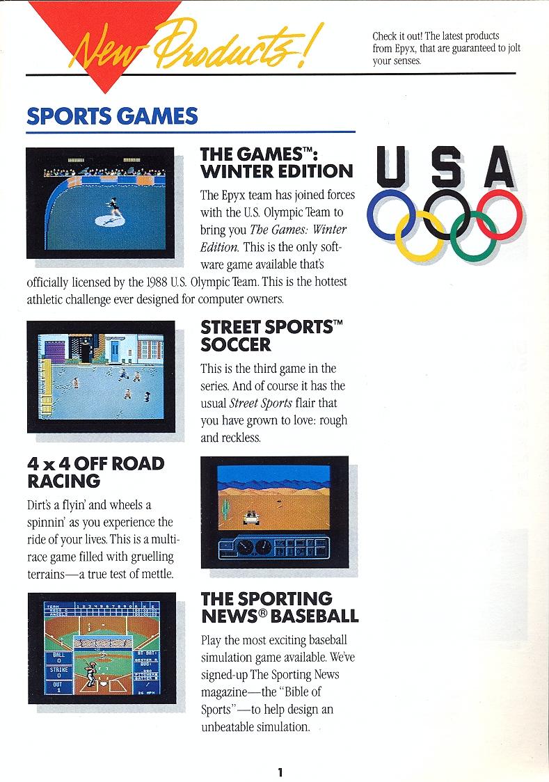 L.A. Crackdown Epyx catalog page 1