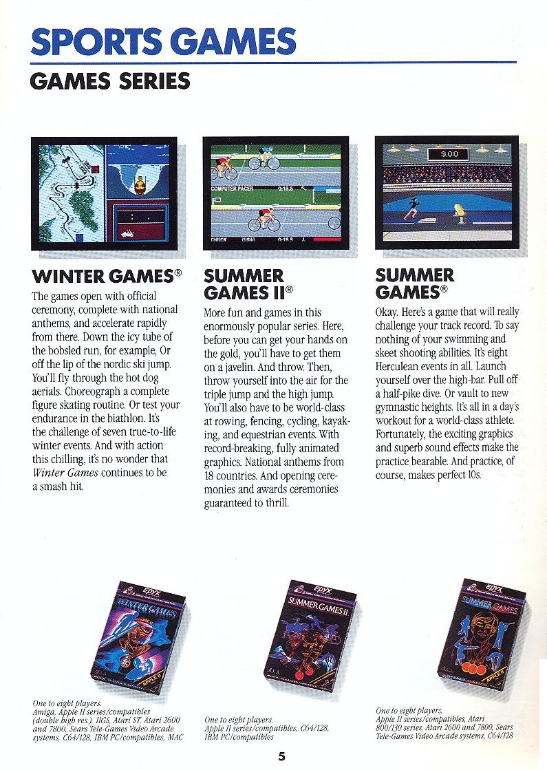 L.A. Crackdown Epyx catalog page 5