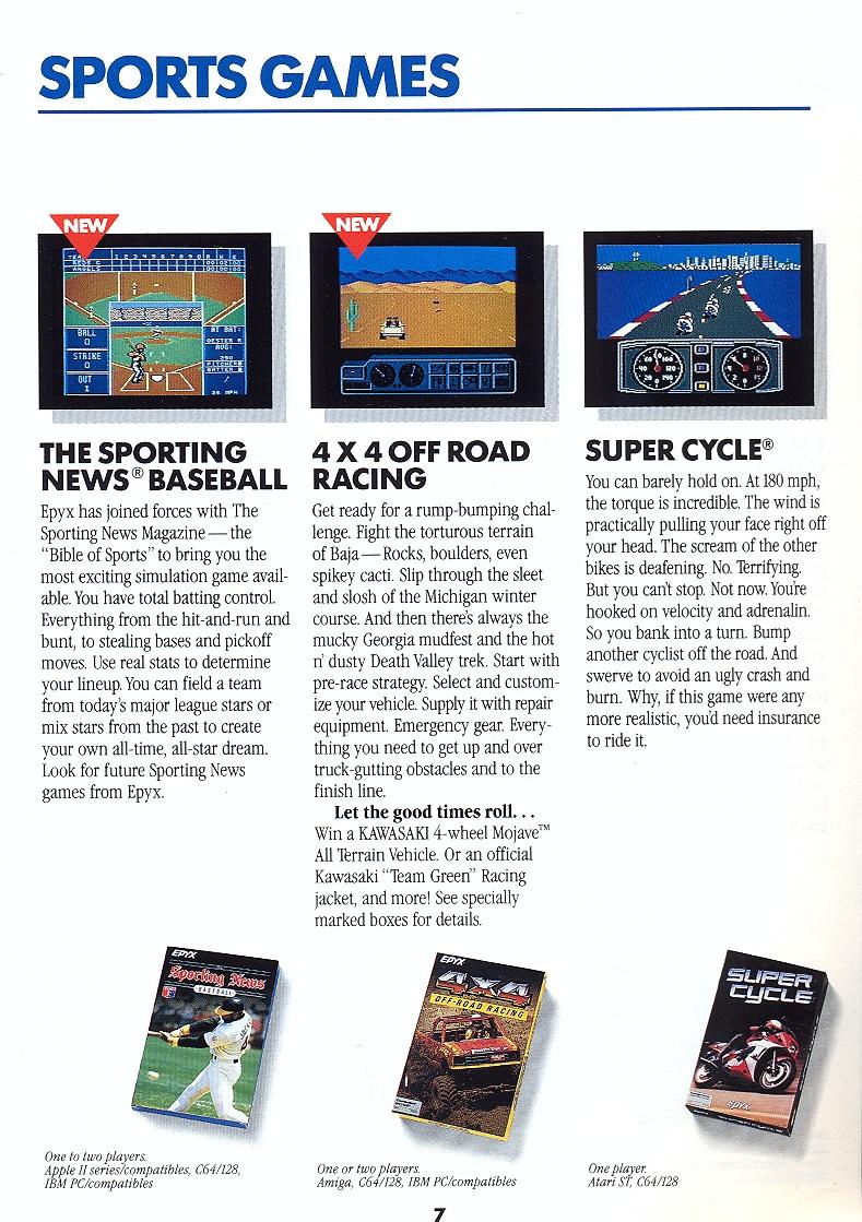 L.A. Crackdown Epyx catalog page 7