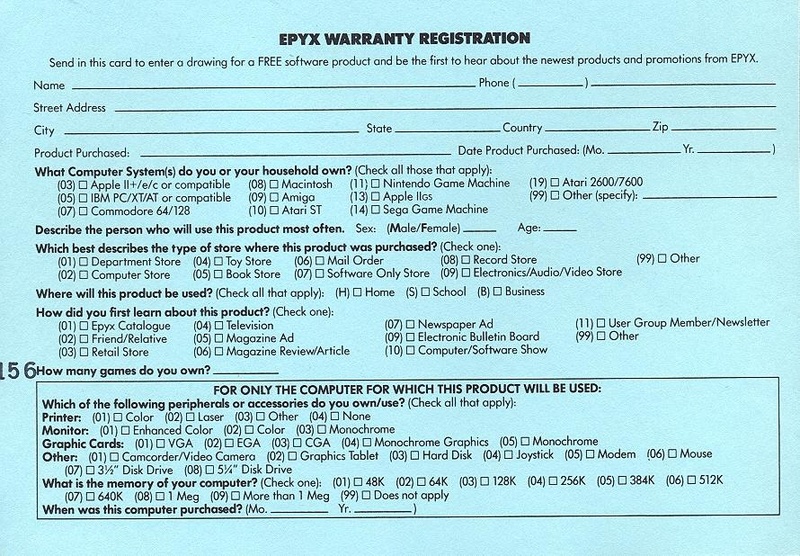 L.A. Crackdown warranty registration page 2