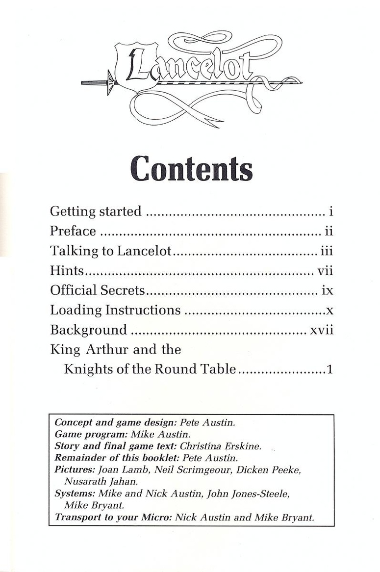 Lancelot manual page 0