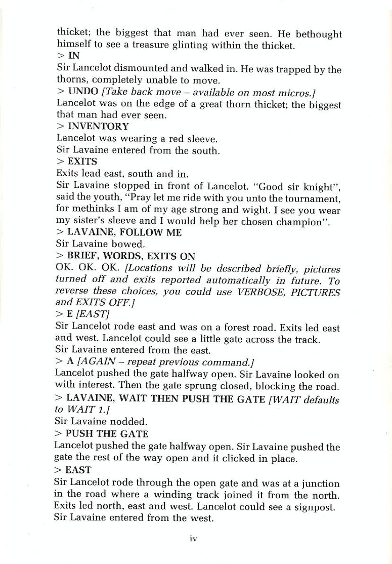 Lancelot manual page iv