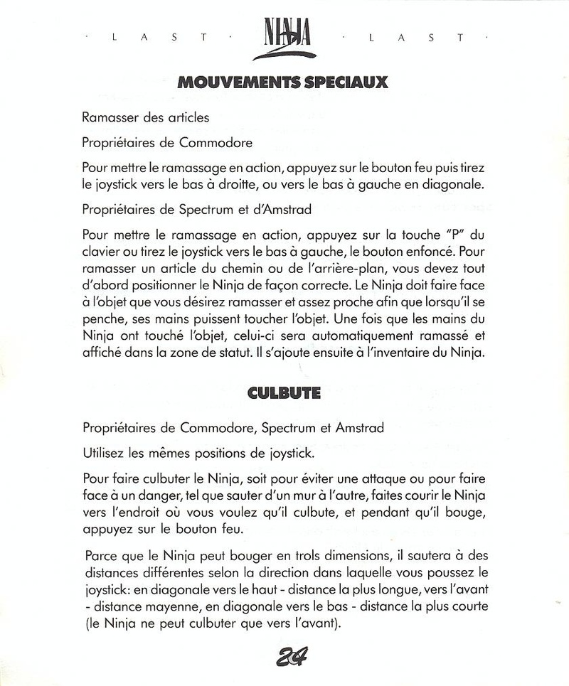 Last Ninja 2 manual page 24