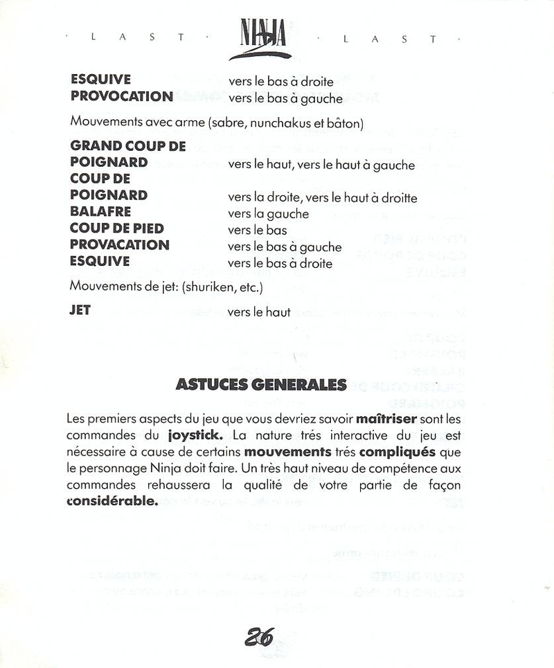 Last Ninja 2 manual page 26