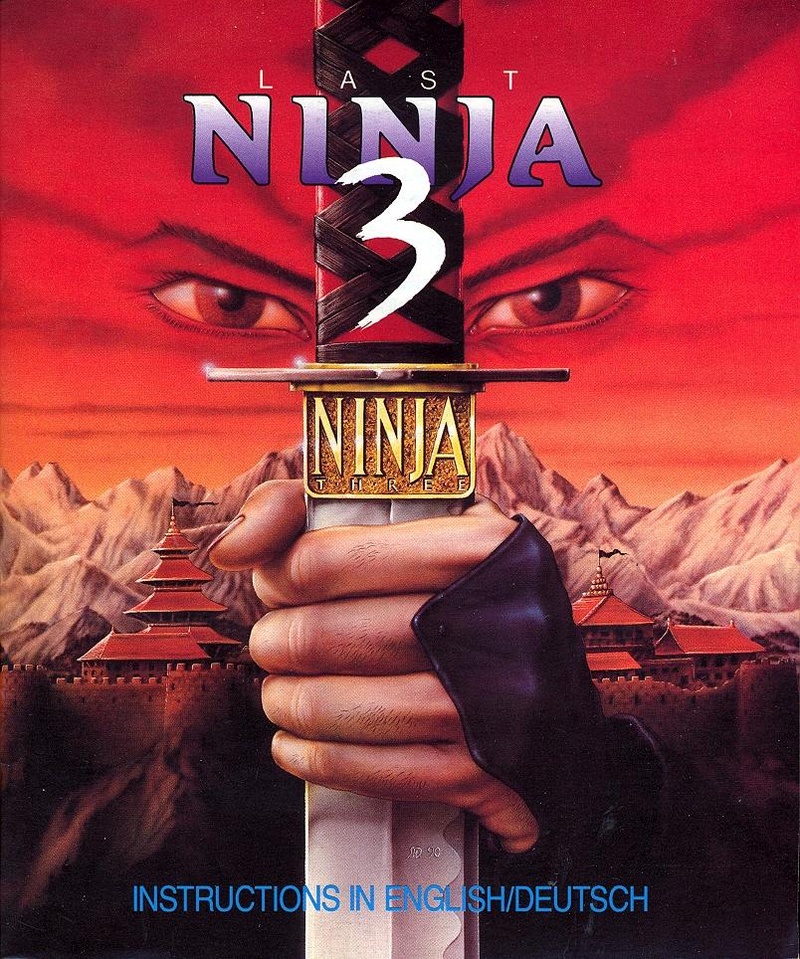 Last Ninja 3 manual front cover