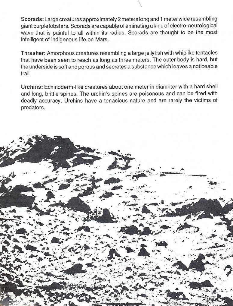 Mars Saga manual page 20