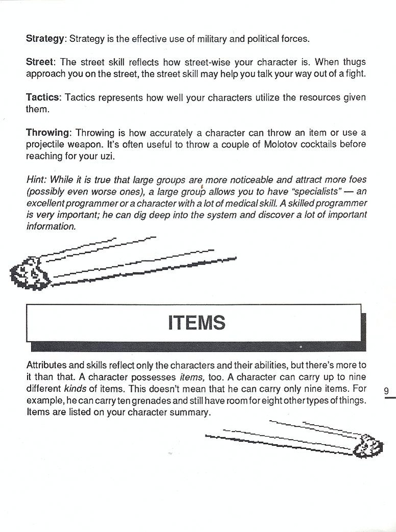 Mars Saga manual page 9