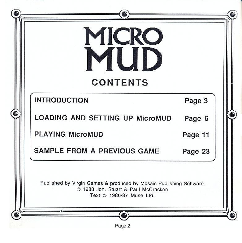 Micro Mud manual page 2