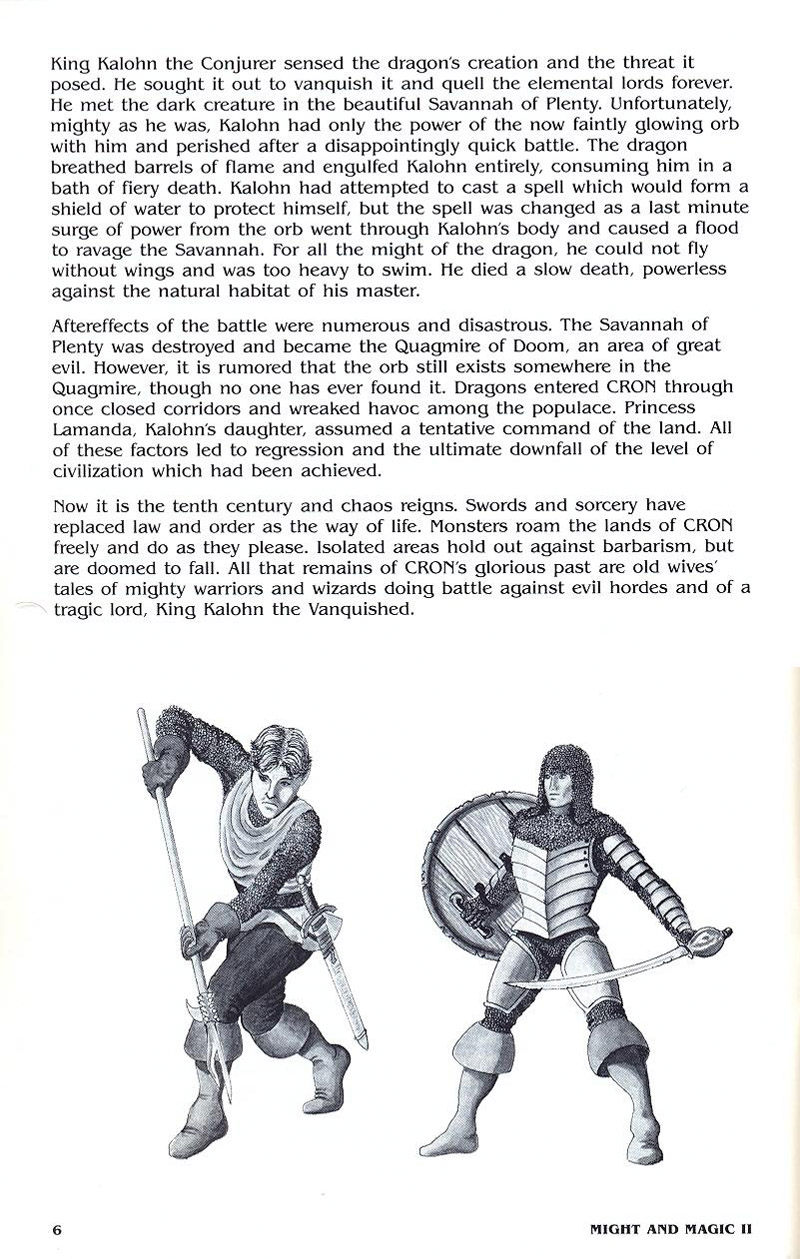 Might and Magic II manual page 6