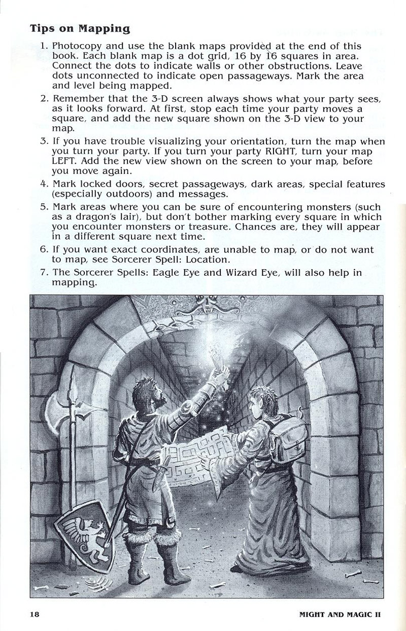 Might and Magic II manual page 18