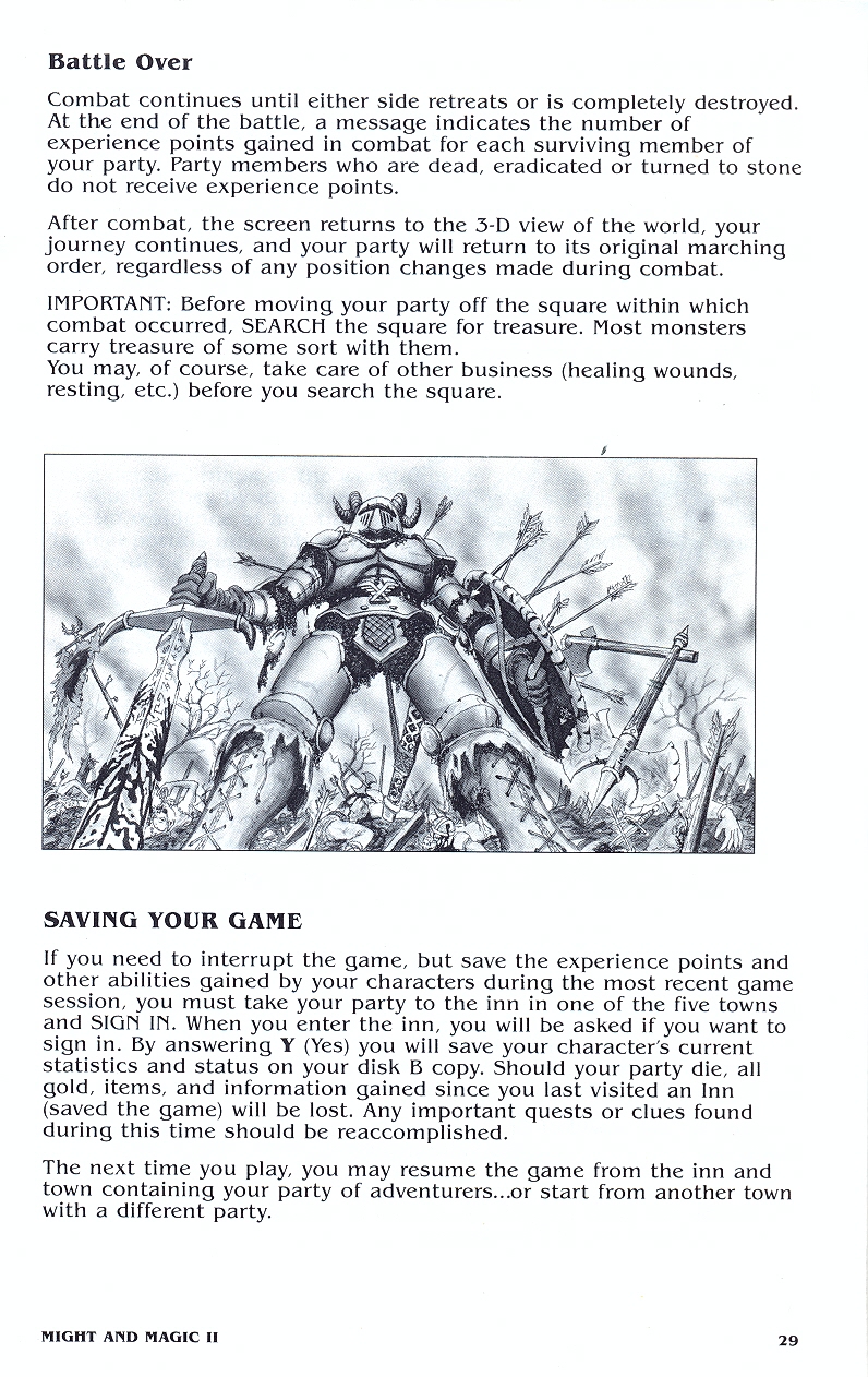 Might and Magic II manual page 28