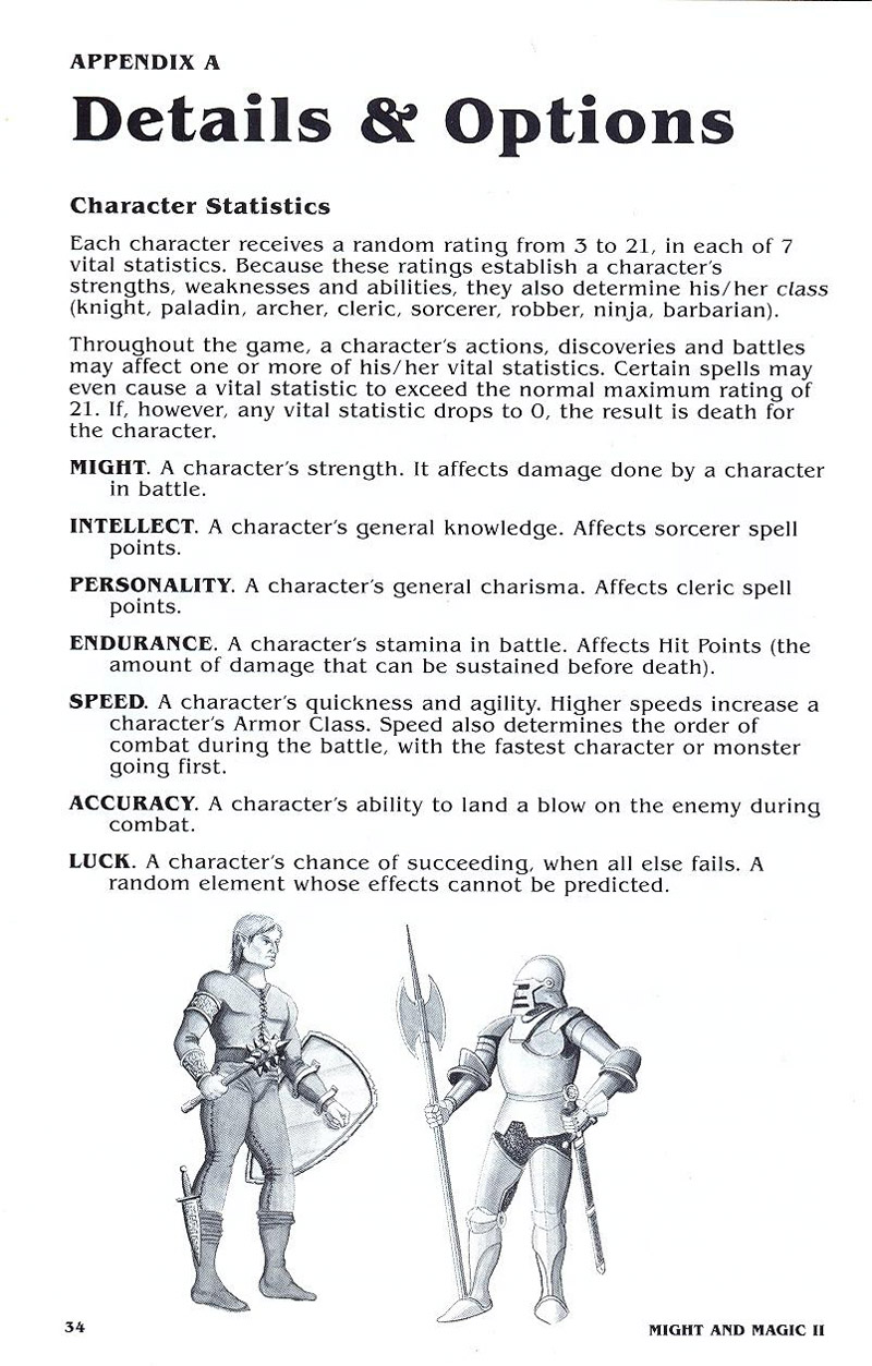 Might and Magic II manual page 34