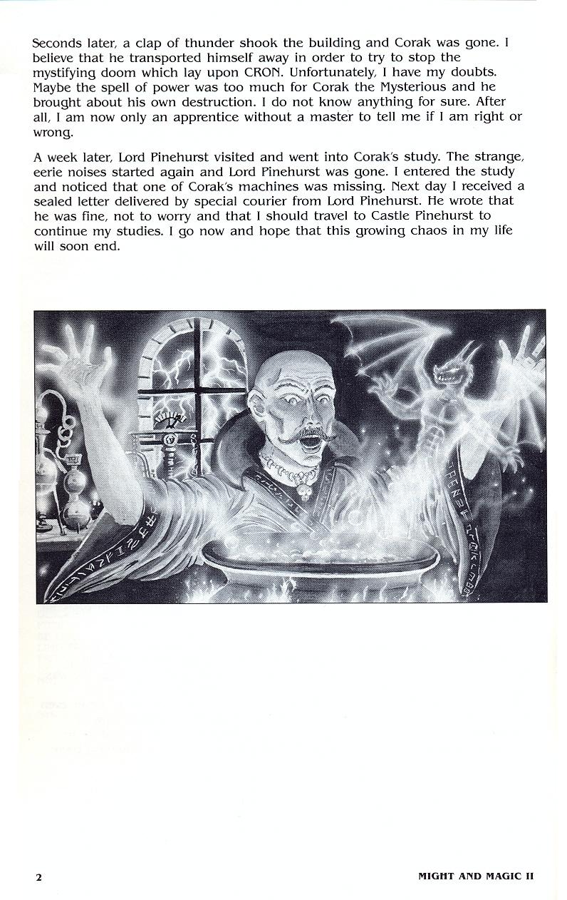 Might and Magic II manual page 2