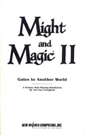 Might and Magic II manual title page