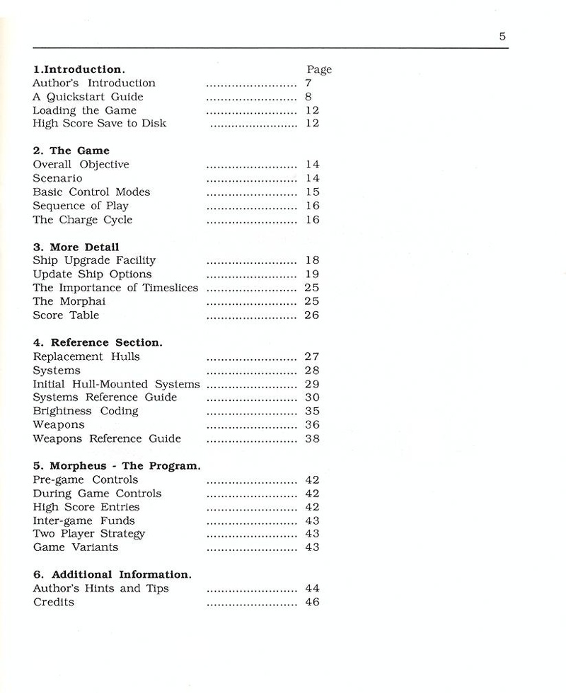 Morpheus manual page 5