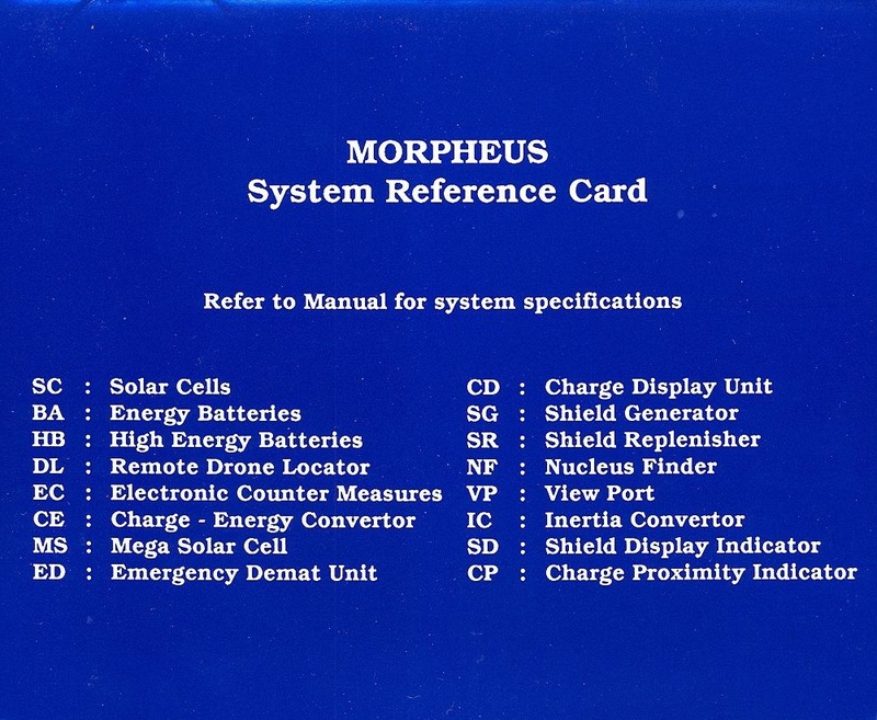 Morpheus system reference card page 1
