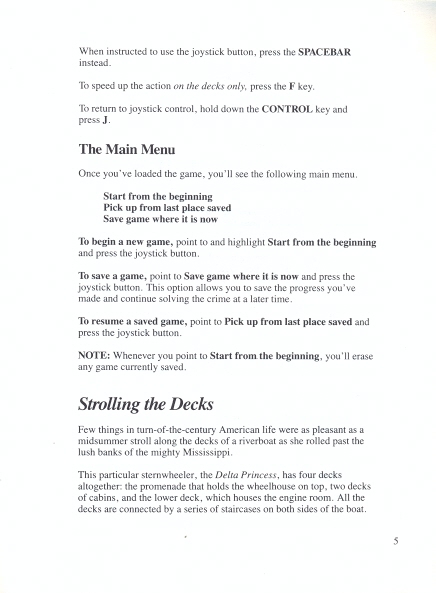 Murder on the Mississippi Adventurers Guidebook page 5