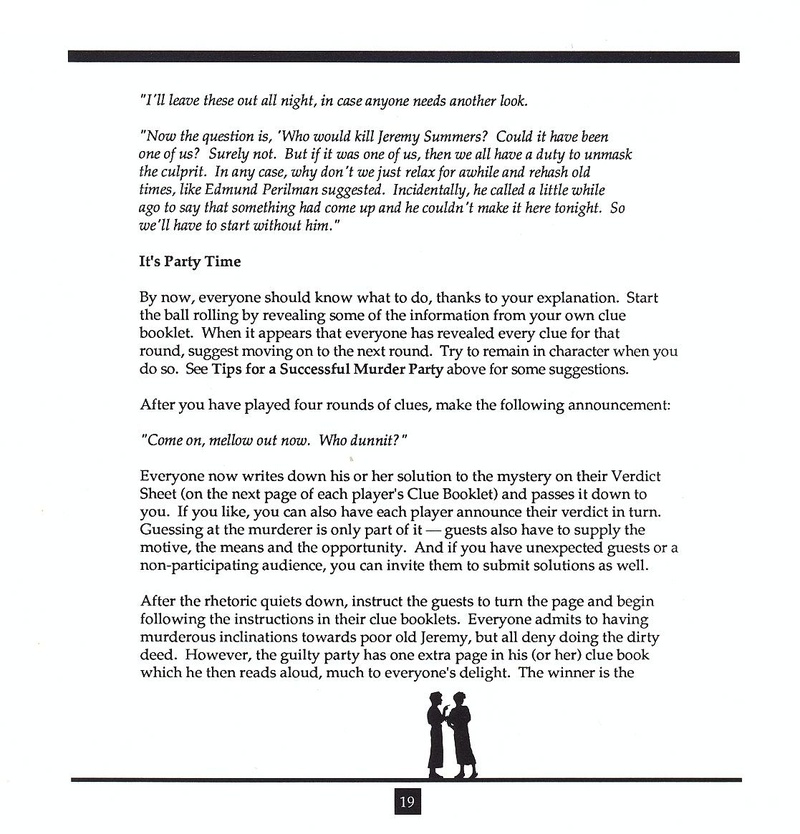 Make Your Own Murder Party manual page 19