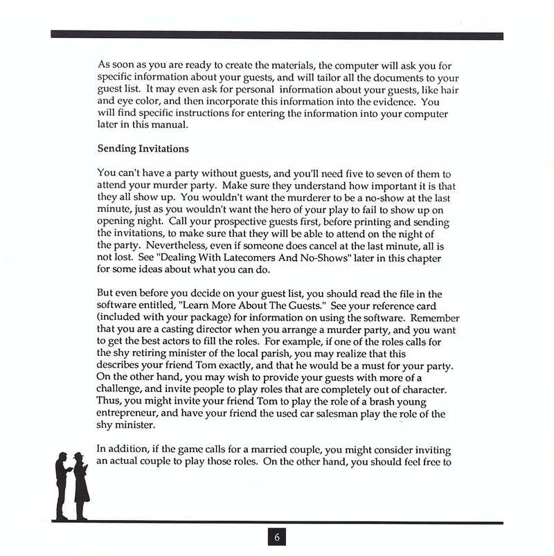 Make Your Own Murder Party manual page 6