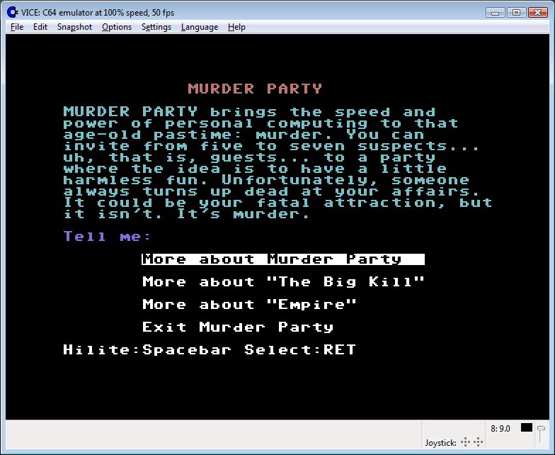 Make Your Own Murder Party screen shot 1