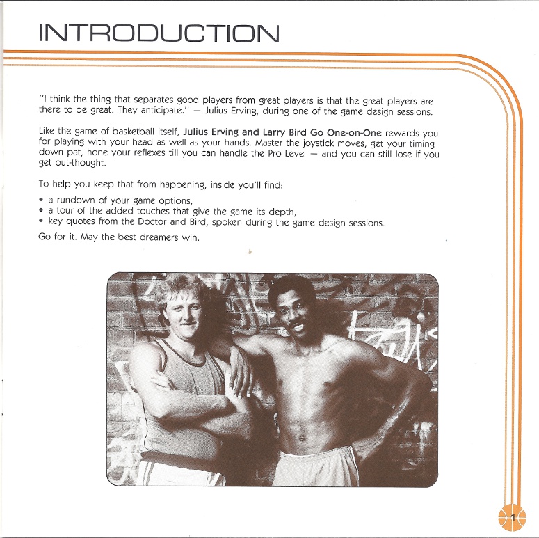 One on One: Julius Erving vs. Larry Bird manual page 1
