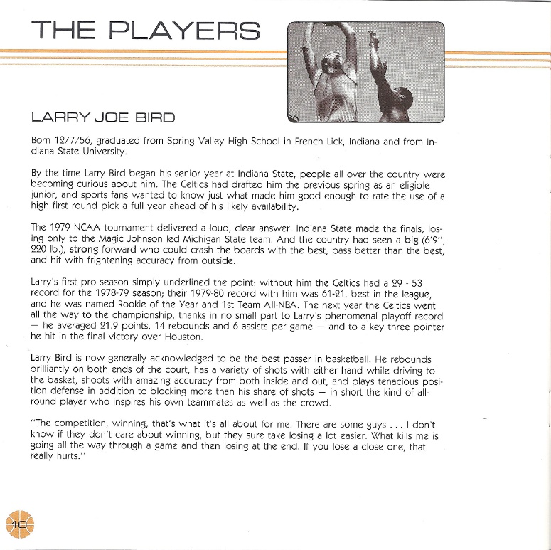 One on One: Julius Erving vs. Larry Bird manual page 10