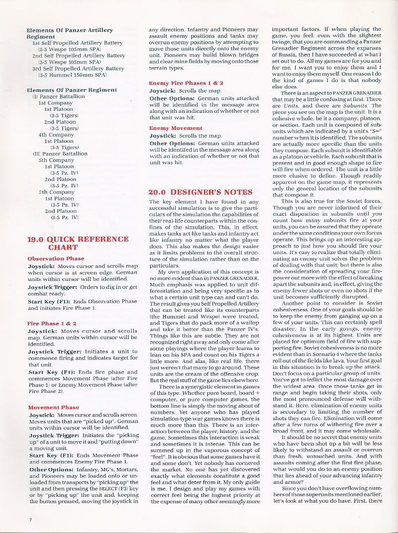 Panzer Grenadier manual page 7