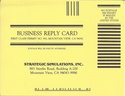 Panzer Grenadier business reply card front
