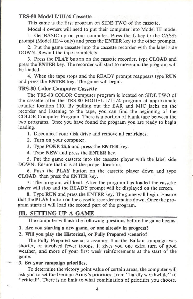 Panzers East! manual page 4