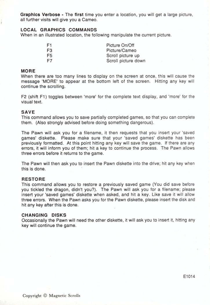 The Pawn Commodore 64 guide page 4