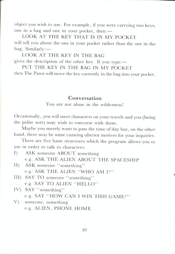 The Pawn manual page 10