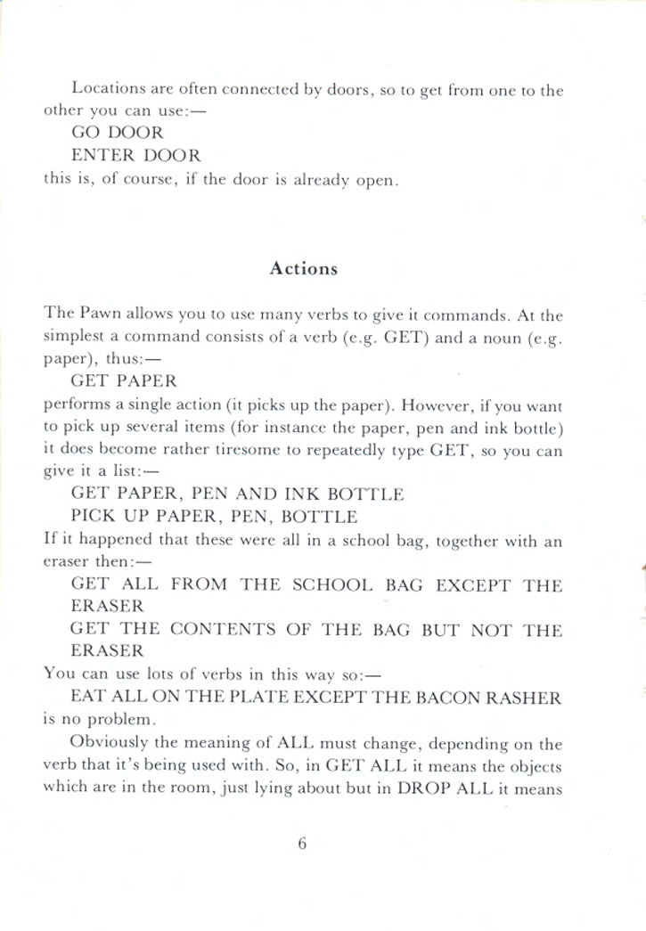 The Pawn manual page 6