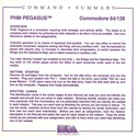 PHM Pegasus command summary card 1