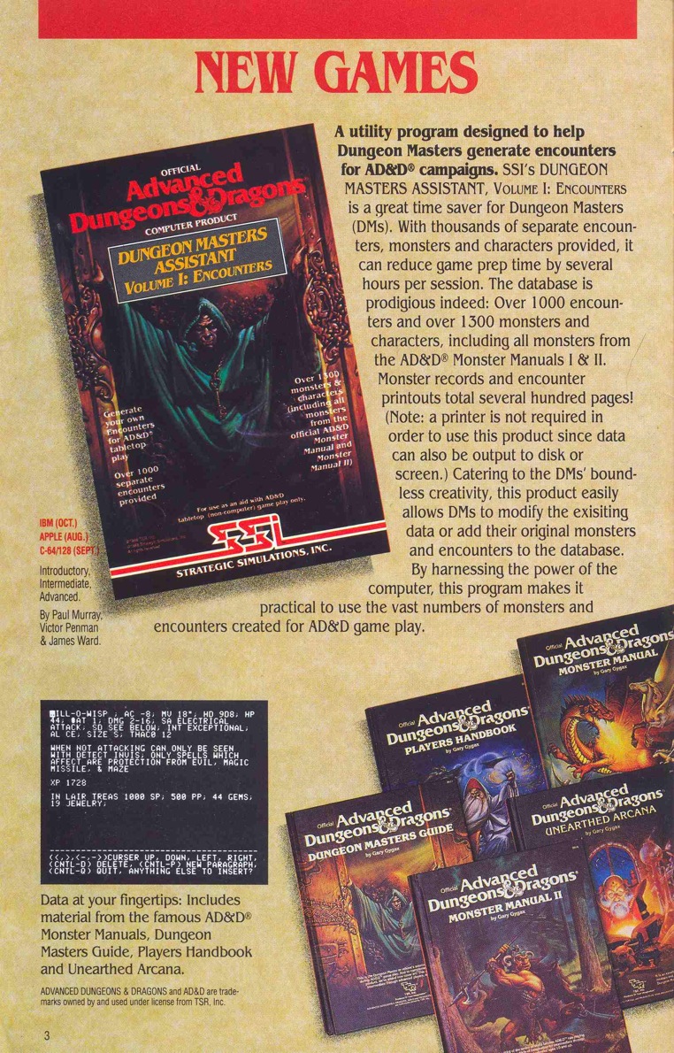 Pool of Radiance SSI 1988 Brochure 3 