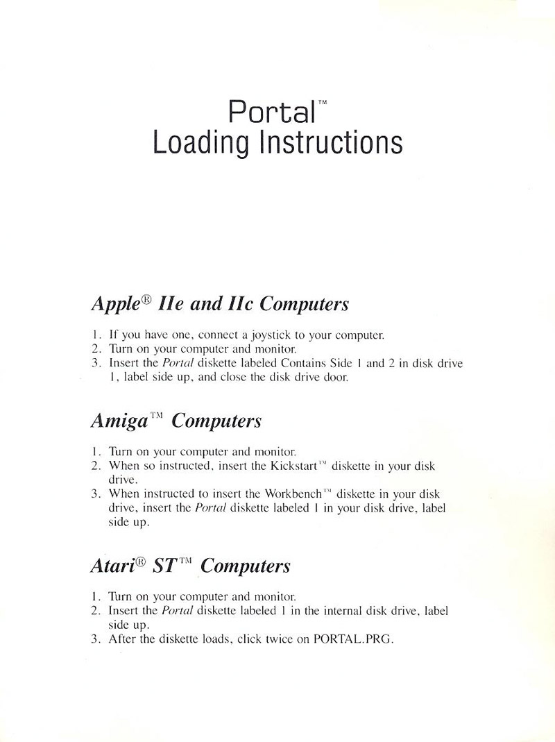 Portal loading instructions page 1