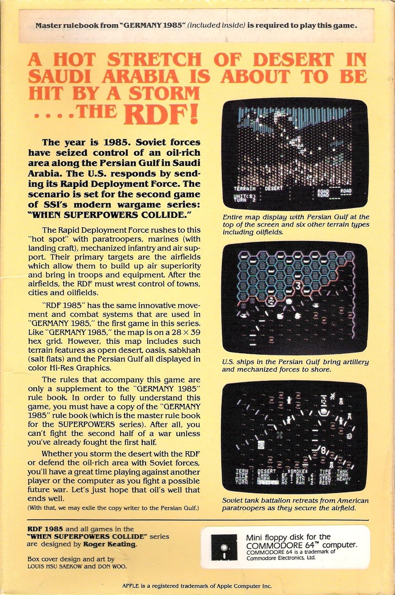 RDF 1985 Box Back 