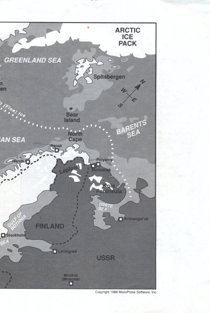 Red Storm Rising combat operations manual map insert 3