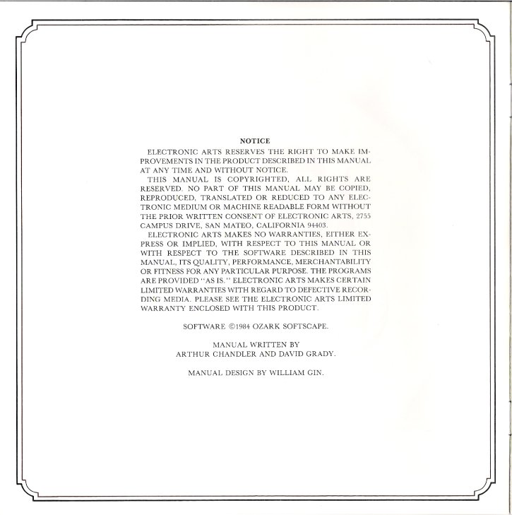 The Seven Cities of Gold Manual Inside Front Cover