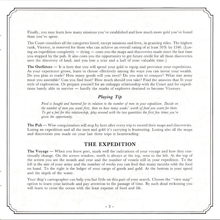 The Seven Cities of Gold Manual Page 3