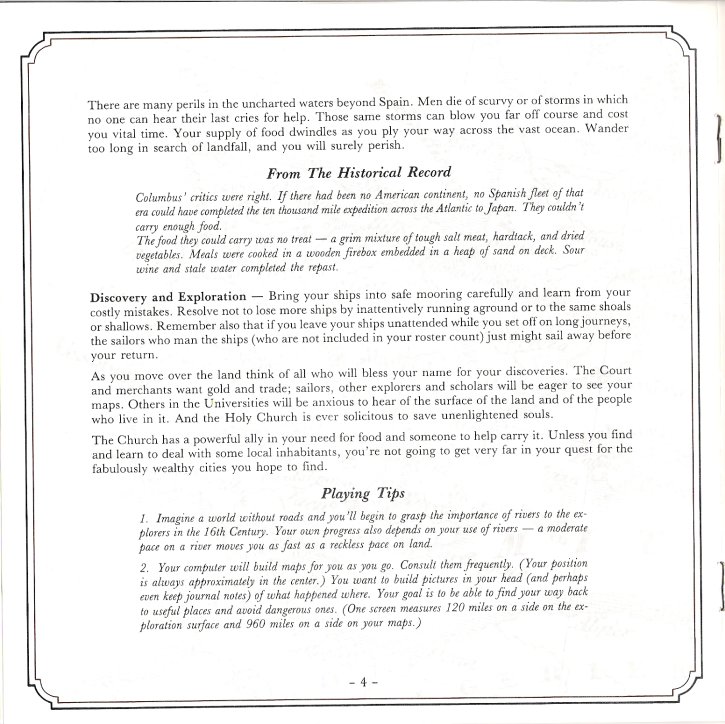 The Seven Cities of Gold Manual Page 4